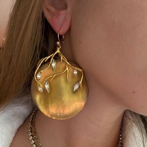Alexis Bittar Gold Ivy Branch Earrings